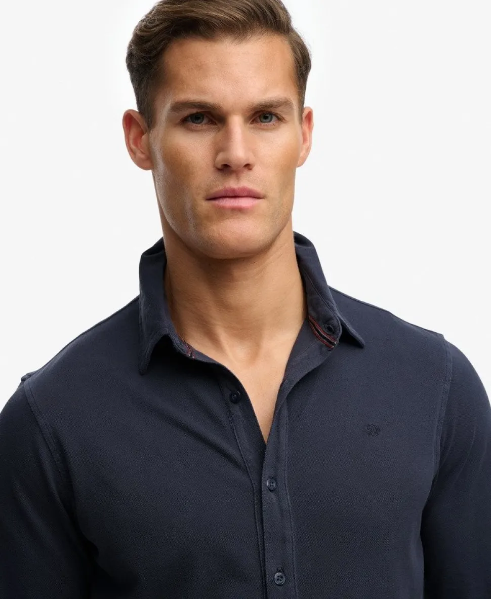 Vintage Destroy Pique Long Sleeve Shirt