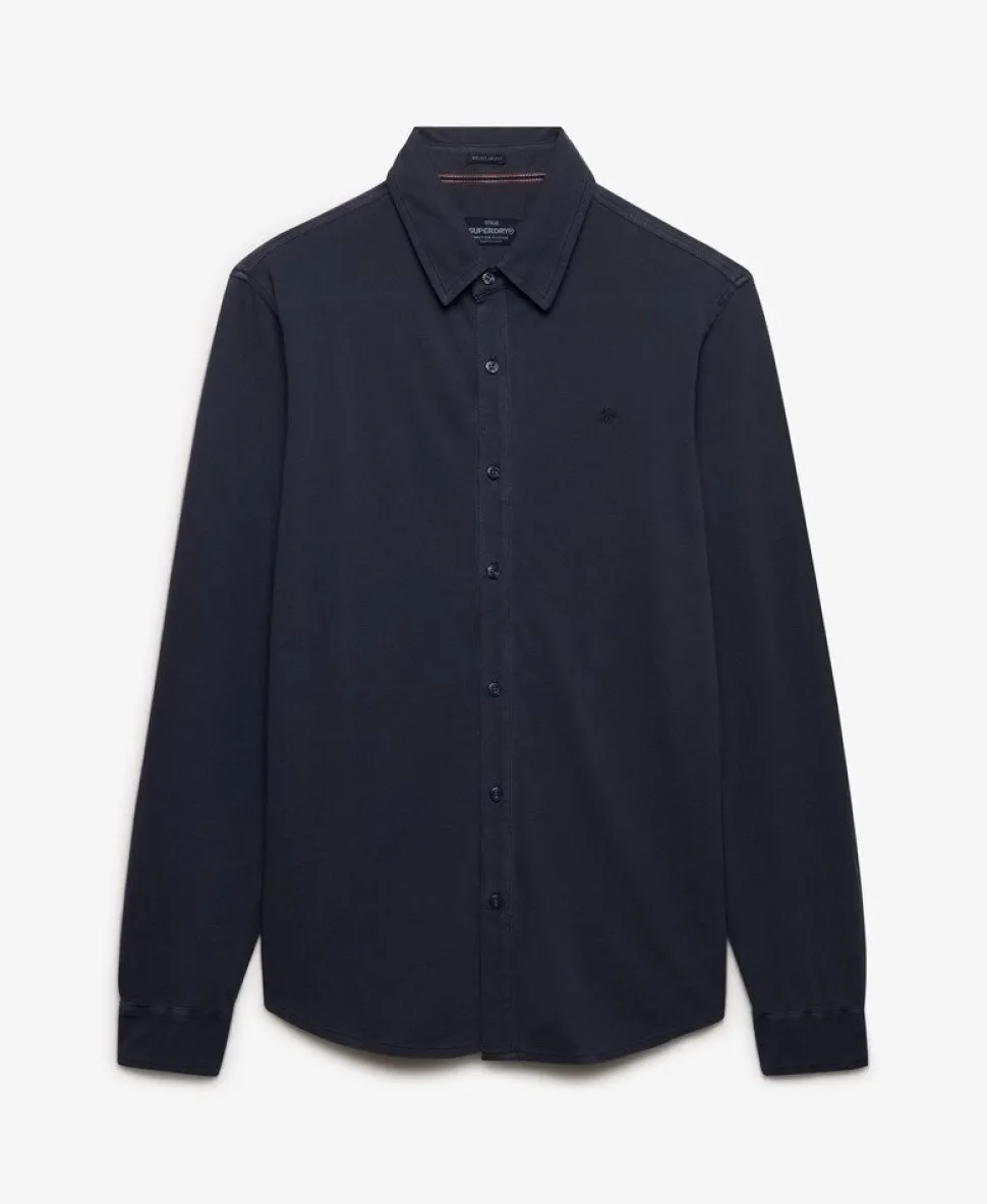 Vintage Destroy Pique Long Sleeve Shirt
