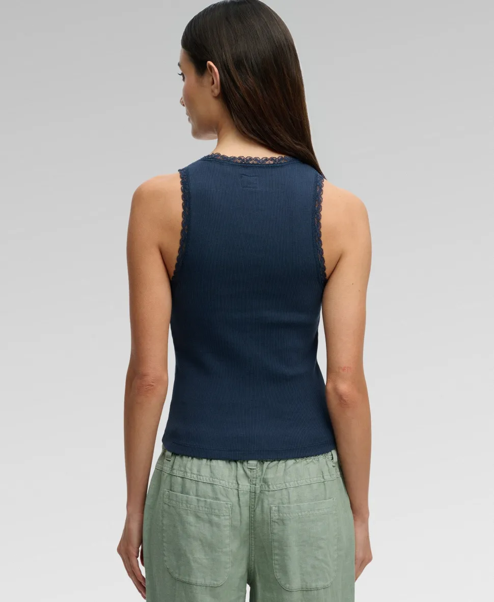 Vintage Lace Trim Vest