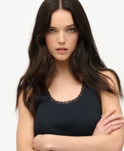 Vintage Lace Trim Vest