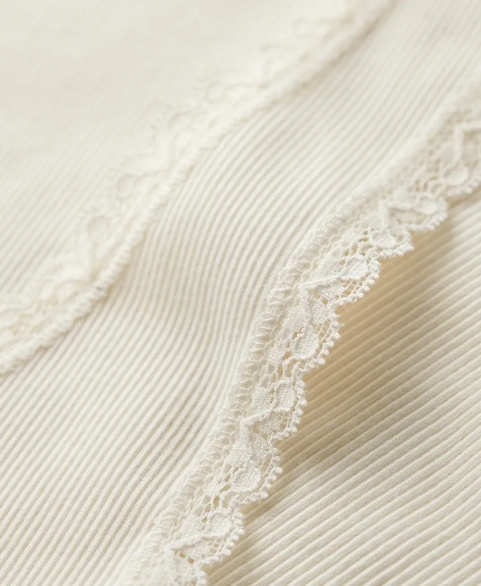 Vintage Lace Trim Vest