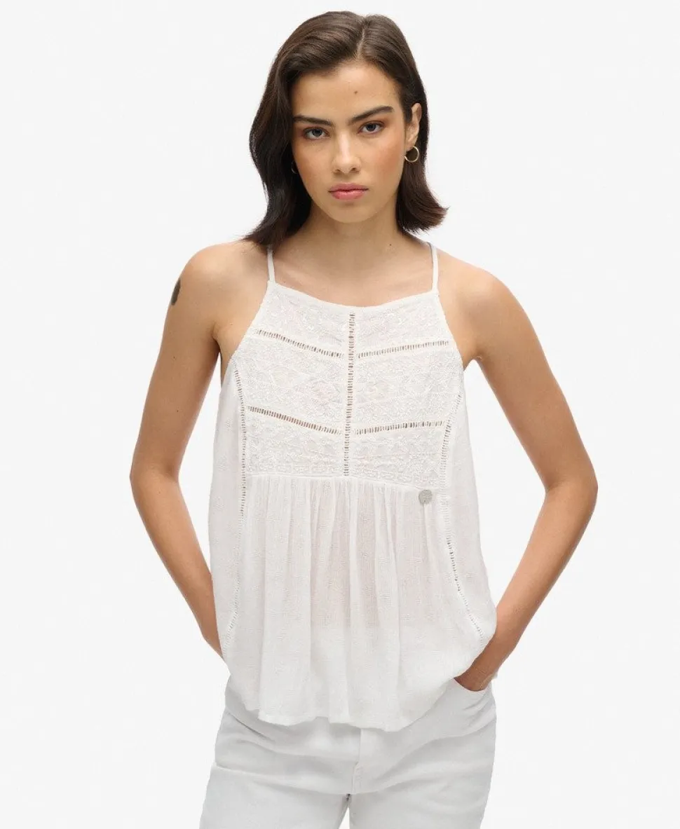 Vintage Lace Yoke Cami Top