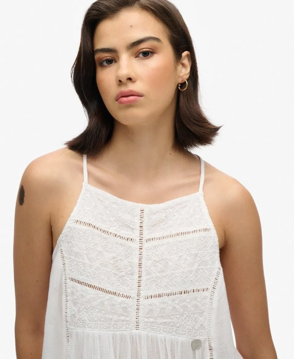 Vintage Lace Yoke Cami Top