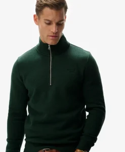 Vintage Logo Embroidered Half Zip Sweatshirt