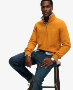 Vintage Logo Embroidered Half Zip Sweatshirt