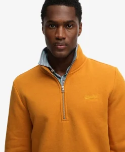 Vintage Logo Embroidered Half Zip Sweatshirt