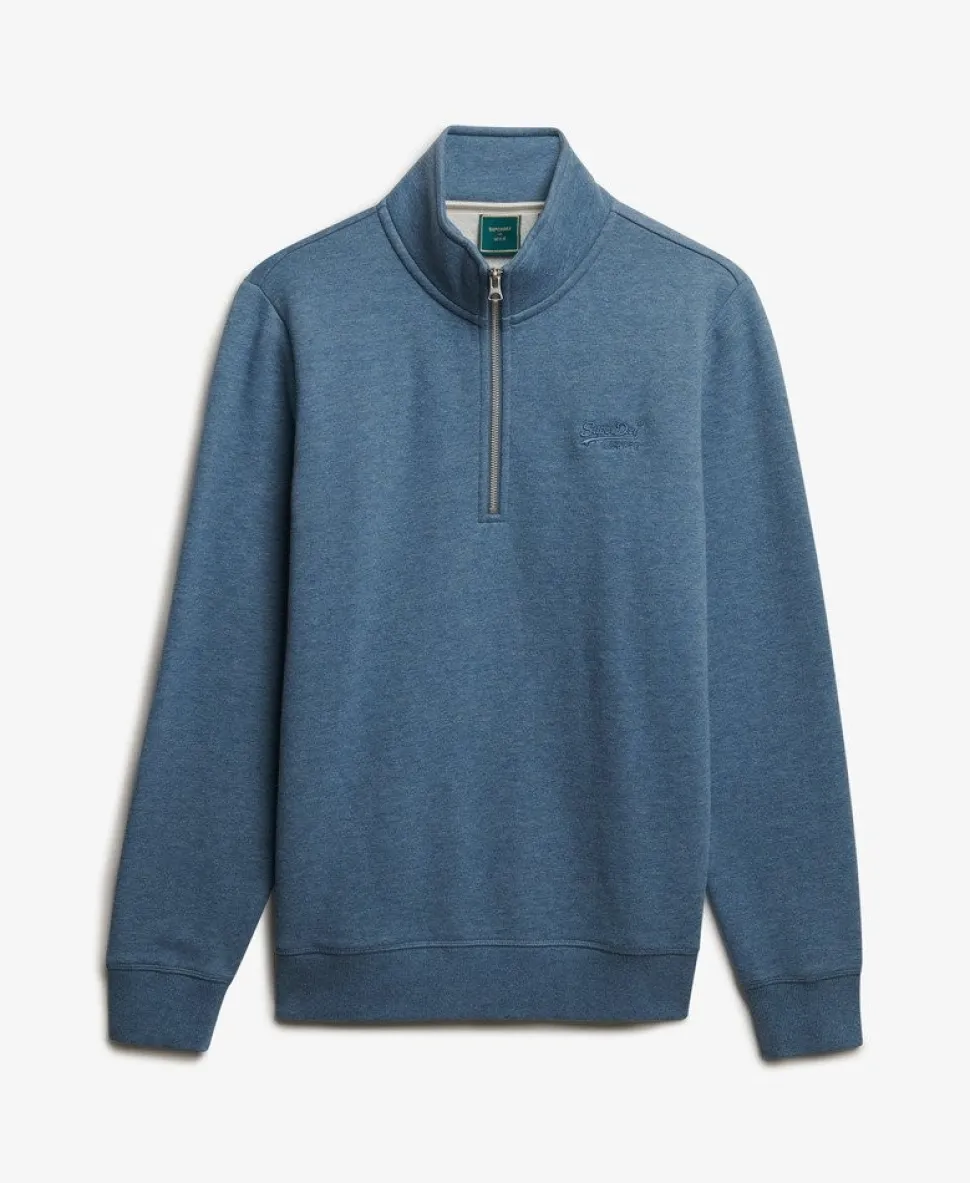 Vintage Logo Embroidered Half Zip Sweatshirt