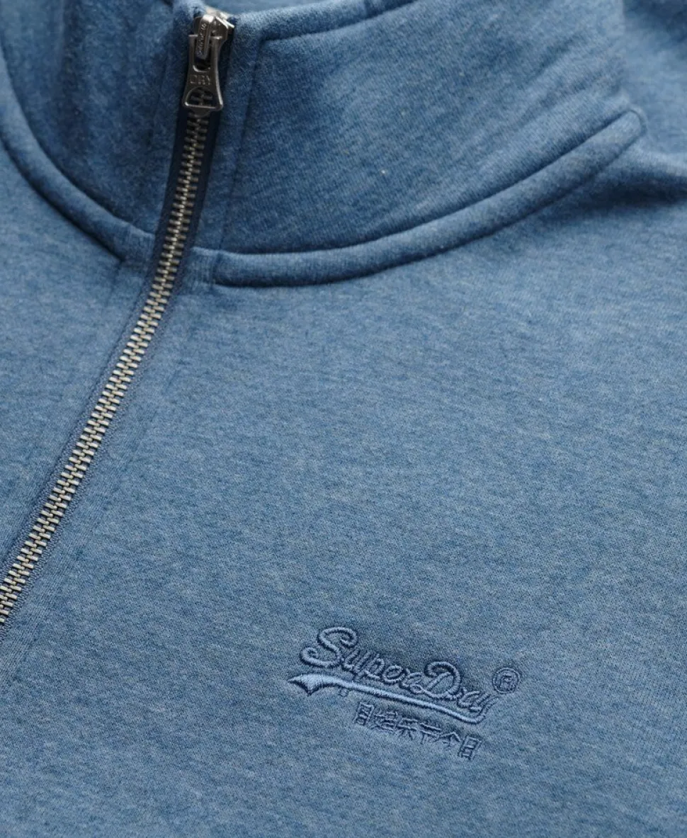 Vintage Logo Embroidered Half Zip Sweatshirt