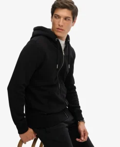 Vintage Logo Embroidered Zip Hoodie