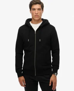 Vintage Logo Embroidered Zip Hoodie
