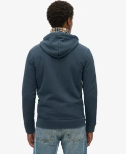 Vintage Logo Embroidered Zip Hoodie