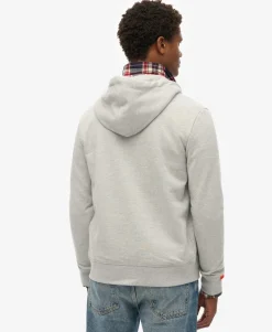 Vintage Logo Embroidered Zip Hoodie