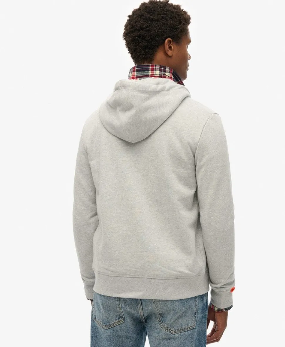 Vintage Logo Embroidered Zip Hoodie