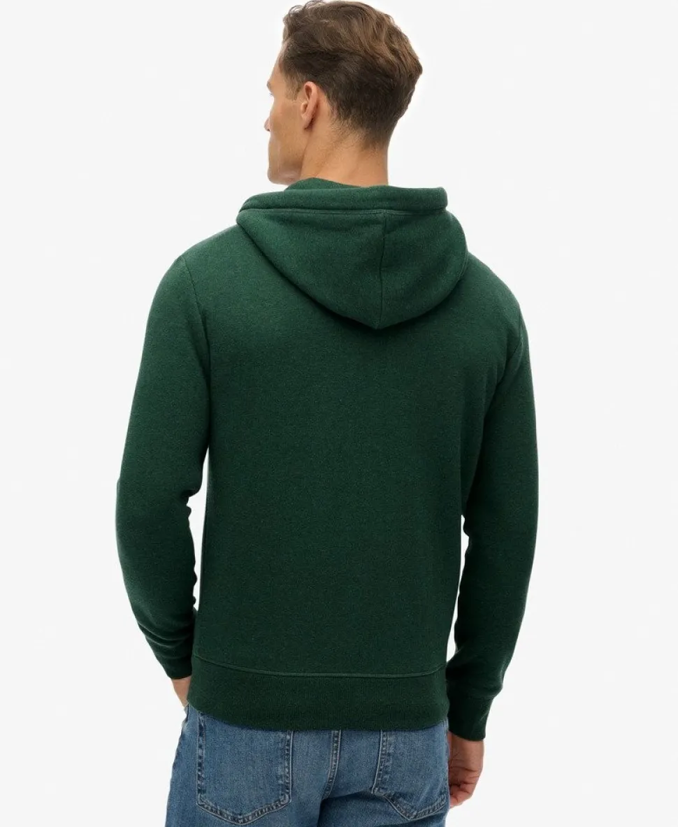 Vintage Logo Embroidered Zip Hoodie
