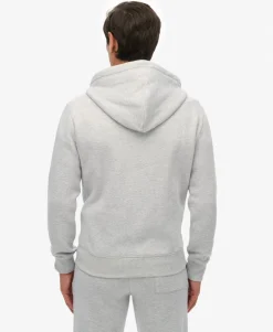 Vintage Logo Embroidered Zip Hoodie