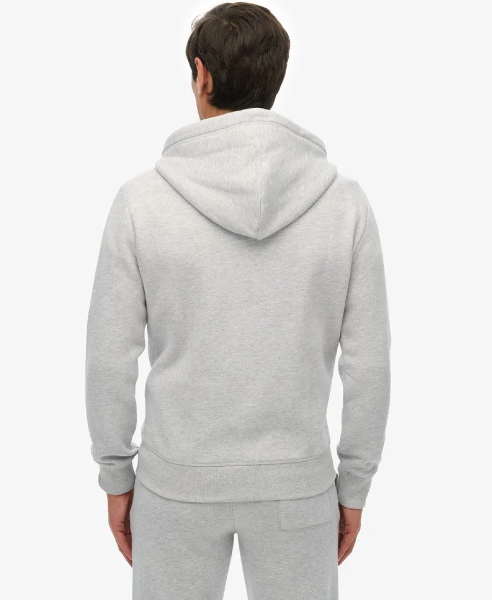 Vintage Logo Embroidered Zip Hoodie