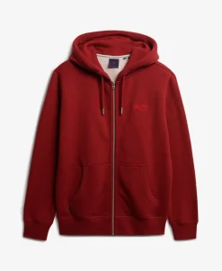 Vintage Logo Embroidered Zip Hoodie