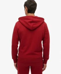 Vintage Logo Embroidered Zip Hoodie