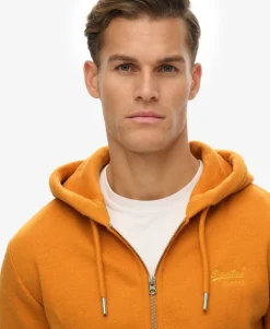 Vintage Logo Embroidered Zip Hoodie