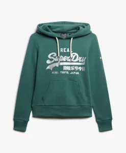 Vintage Logo Metallic Hoodie