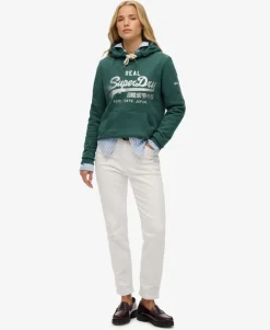 Vintage Logo Metallic Hoodie
