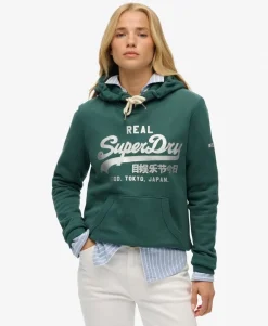 Vintage Logo Metallic Hoodie