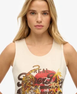 Vintage Logo Tokyo Scoop Neck Tank Top