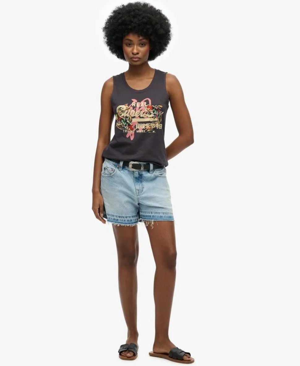 Vintage Logo Tokyo Scoop Neck Tank Top