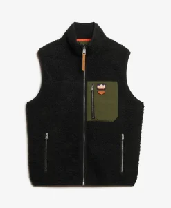 Vintage Retro Borg Fleece Gilet