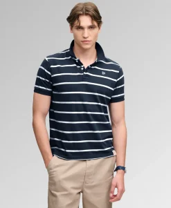 Vintage Stripe Jersey Polo Shirt