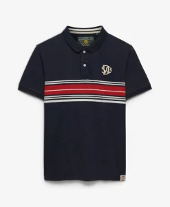 Vintage Stripe Jersey Polo Shirt