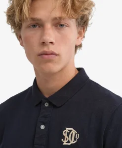 Vintage Stripe Jersey Polo Shirt