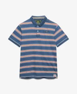 Vintage Stripe Jersey Polo Shirt