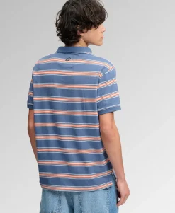 Vintage Stripe Jersey Polo Shirt