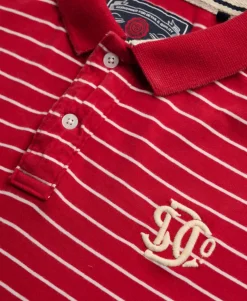 Vintage Stripe Jersey Polo Shirt