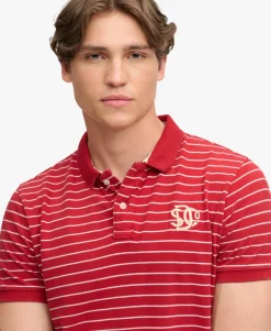 Vintage Stripe Jersey Polo Shirt