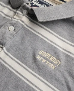 Vintage Stripe Jersey Polo Shirt