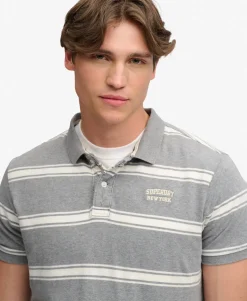 Vintage Stripe Jersey Polo Shirt
