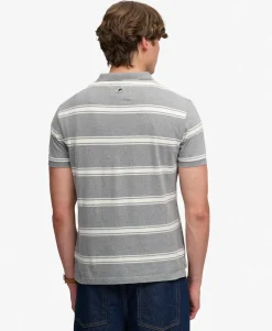 Vintage Stripe Jersey Polo Shirt