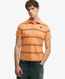 Vintage Stripe Jersey Polo Shirt