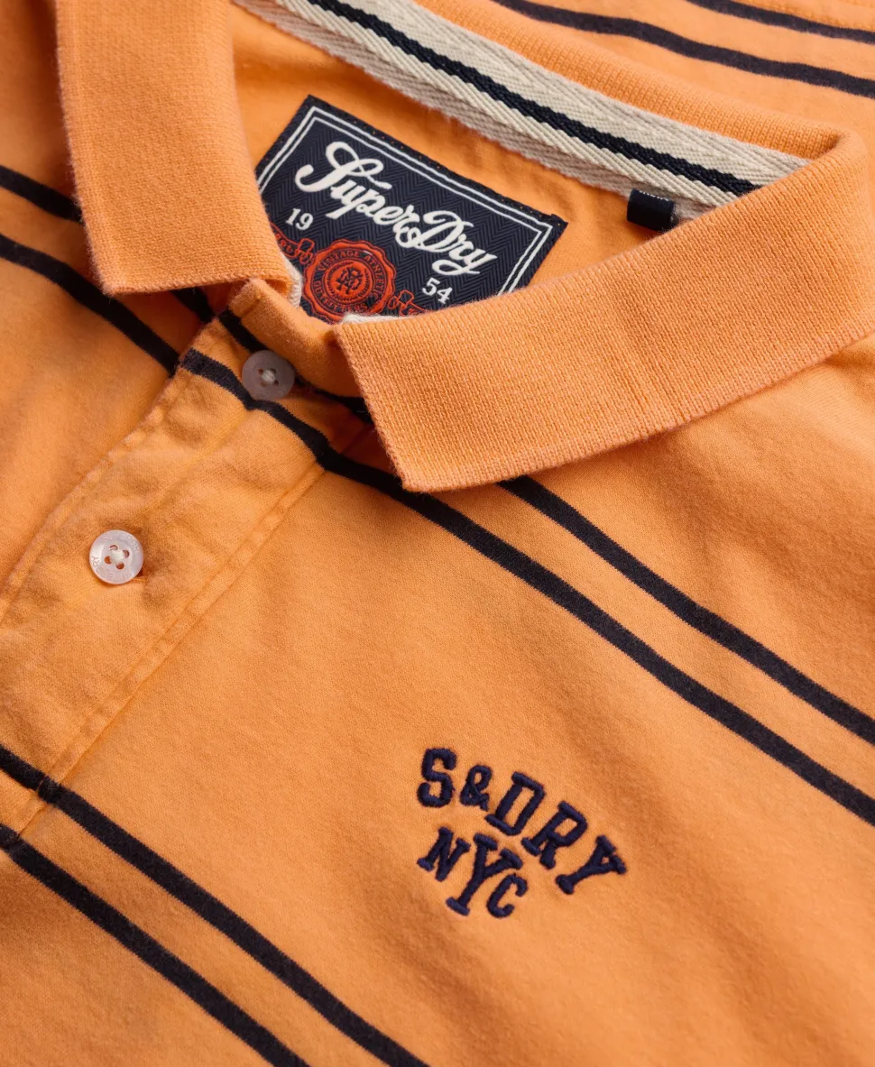 Vintage Stripe Jersey Polo Shirt