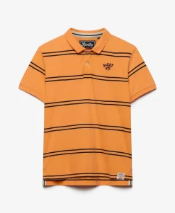 Vintage Stripe Jersey Polo Shirt