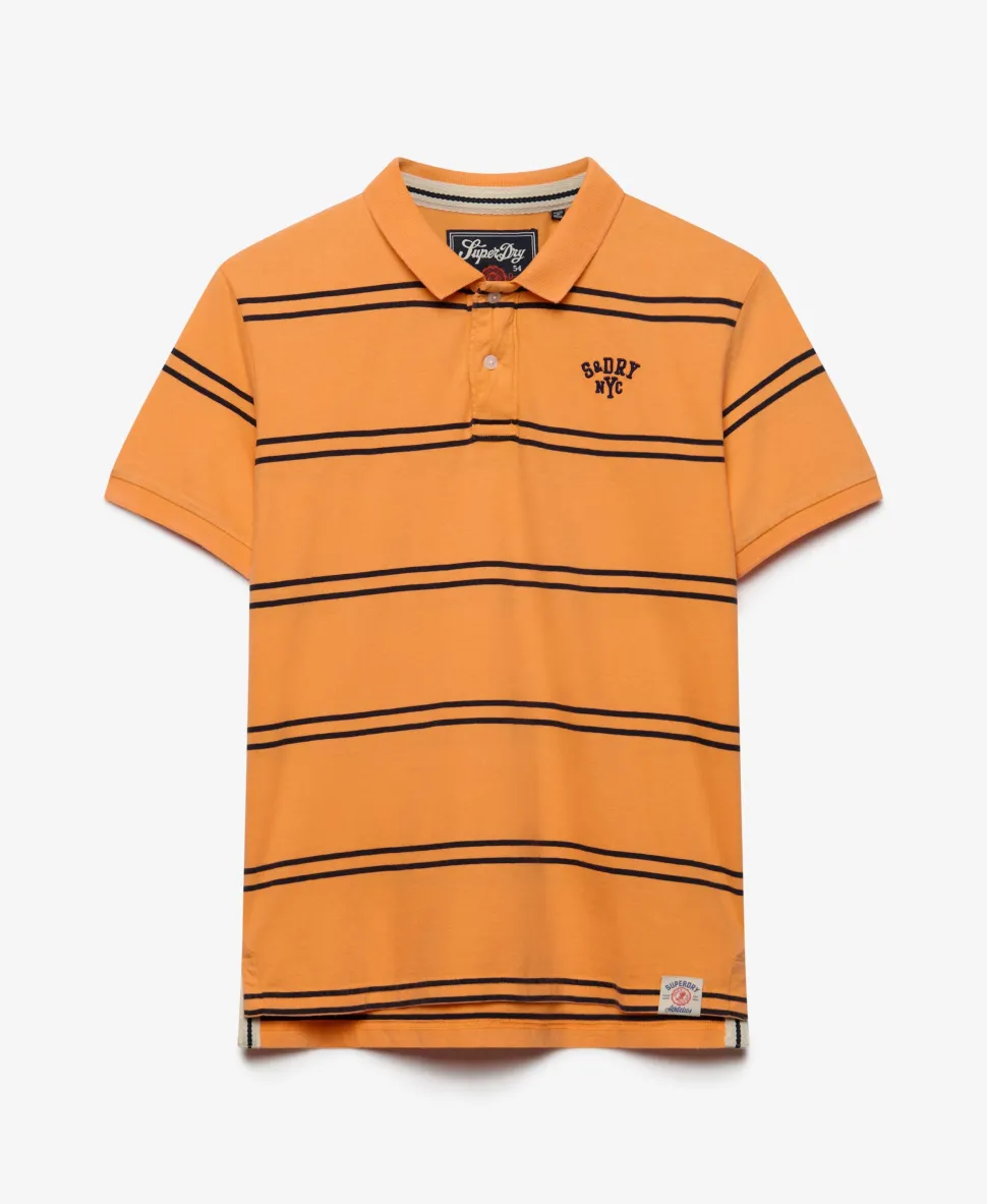 Vintage Stripe Jersey Polo Shirt