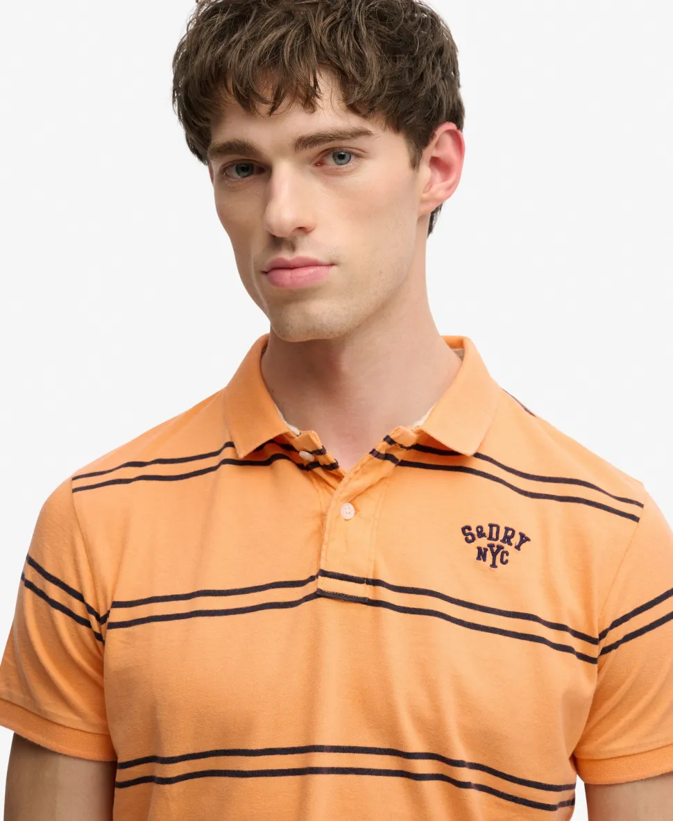 Vintage Stripe Jersey Polo Shirt