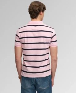 Vintage Stripe Jersey Polo Shirt