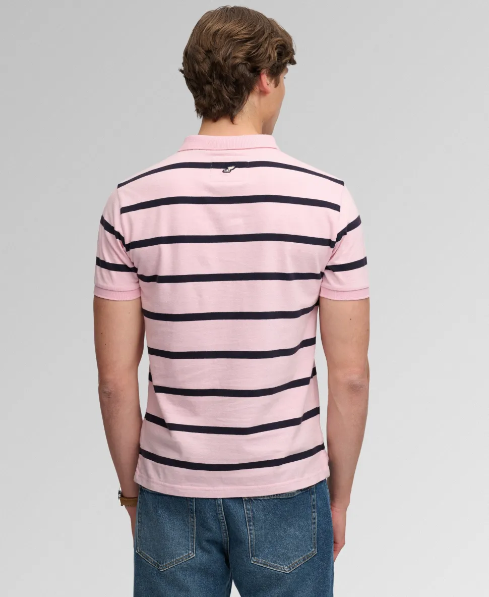 Vintage Stripe Jersey Polo Shirt