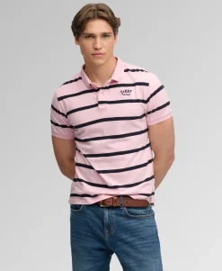 Vintage Stripe Jersey Polo Shirt