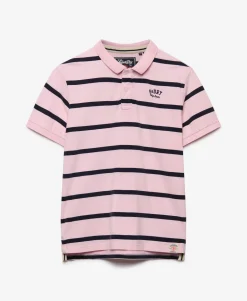 Vintage Stripe Jersey Polo Shirt