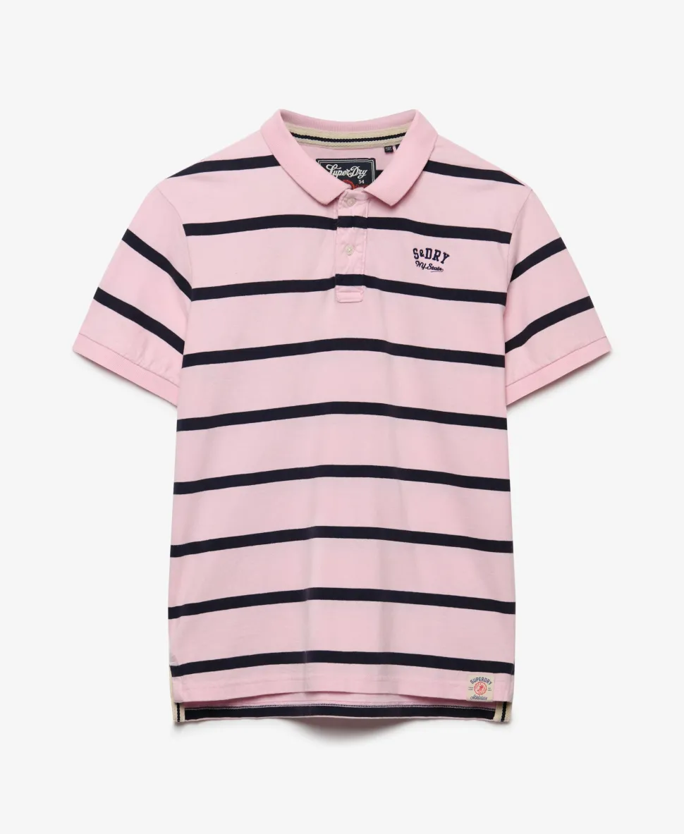 Vintage Stripe Jersey Polo Shirt