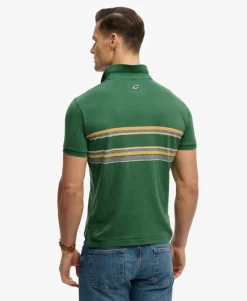 Vintage Stripe Jersey Polo Shirt